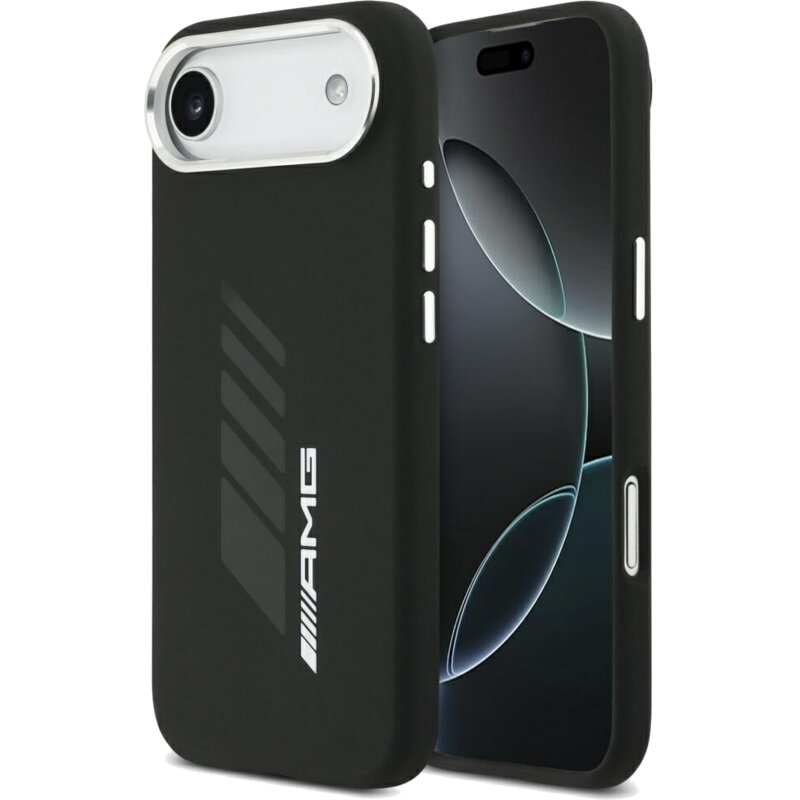 Etui AMG Silicone Oversize Rhombs MagSafe do Apple iPhone Air Czarny