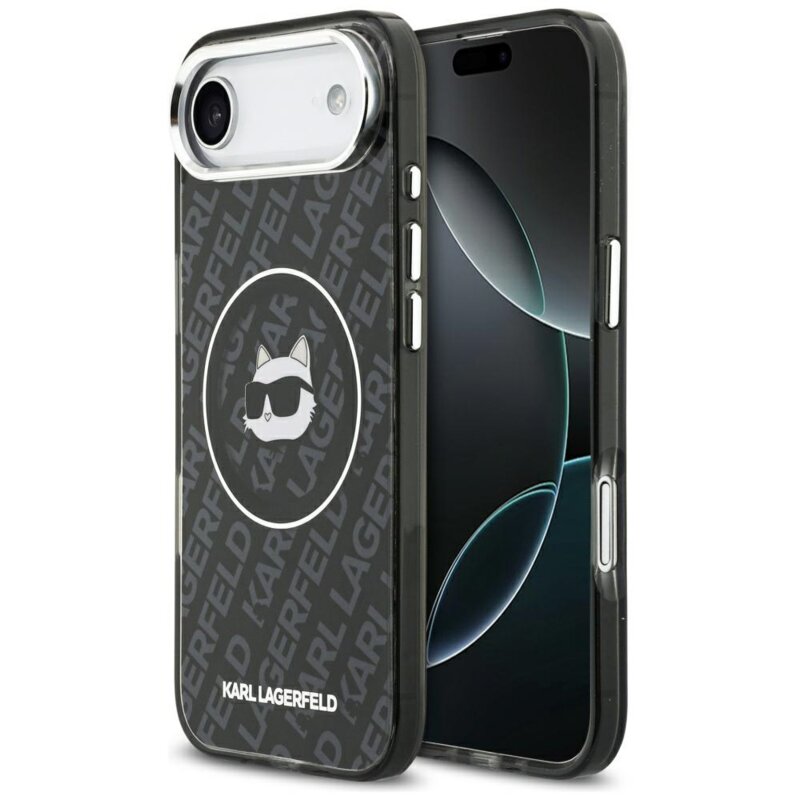 Etui KARL LAGERFELD IML Choupette Head Logo MagSafe do Apple iPhone Air Czarny