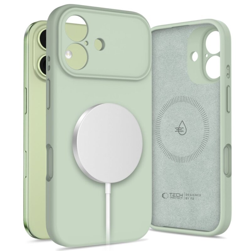 Etui TECH-PROTECT Silicone MagSafe do Apple iPhone 17 Zielony