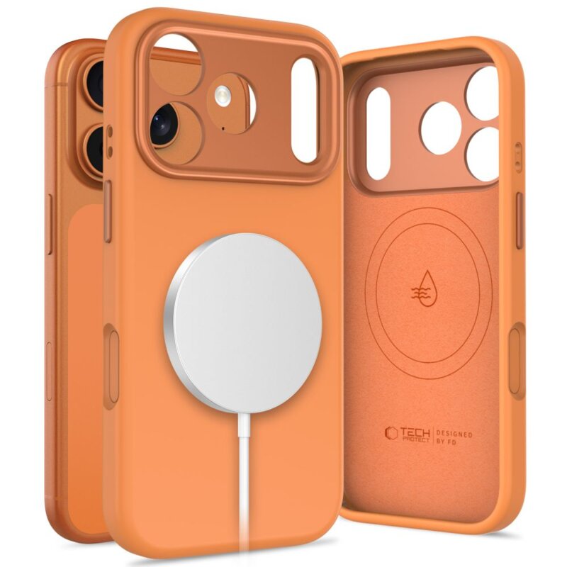 Etui TECH-PROTECT Uniq MagSafe do Apple iPhone 17 Pro Max Pomarańczowy