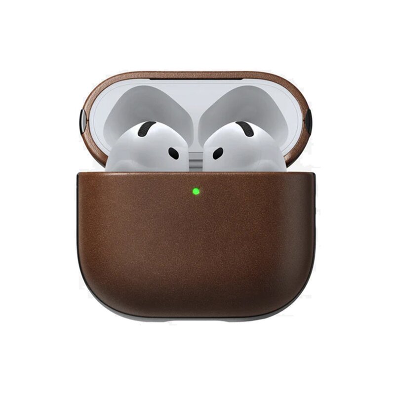 Etui na słuchawki NOMAD Modern Leather Case do Apple Airpods 4 Brązowy