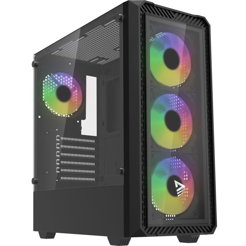 Obudowa SAVIO Noctis Glass RGB X1 Czarny