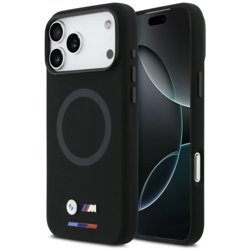 Etui BMW M Silicon Logo MagSafe do Apple iPhone 17 Pro Max Czarny