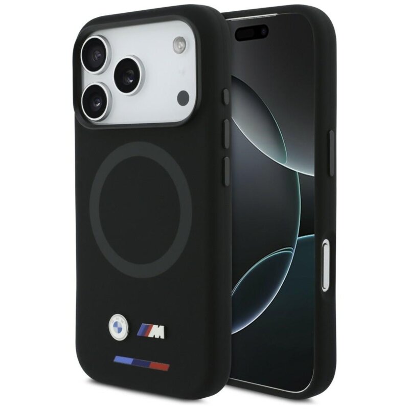 Etui BMW M Silicon Logo MagSafe do Apple iPhone 17 Pro Czarny