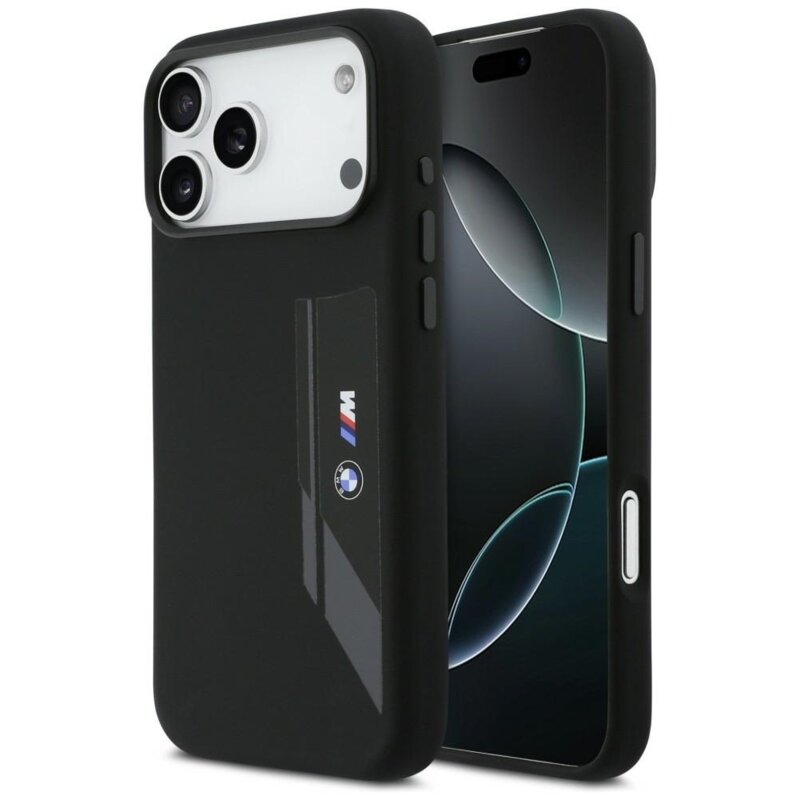 Etui BMW M Silicon Vertical Logo MagSafe do Apple iPhone 17 Pro Max Czarny