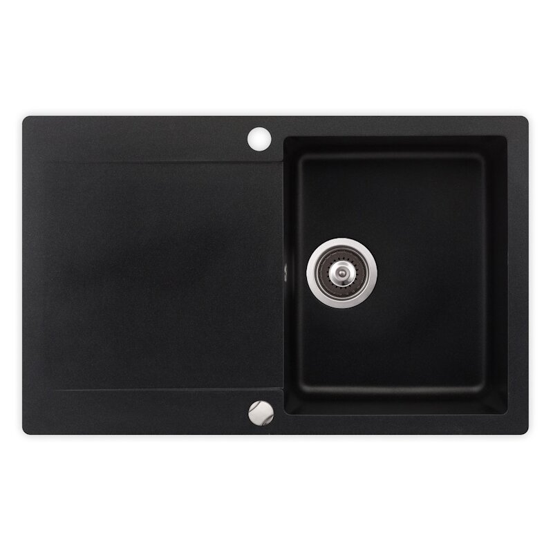 Zlewozmywak jednokomorowy z ociekaczem TEKA Clivo 45 B-TQ 40148000 Onyx 49.5x78