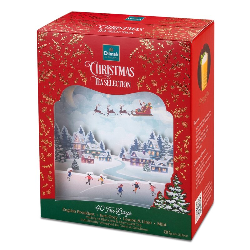 Herbata DILMAH Christmas 3D Tea Selection Gift Pack (40 sztuk)