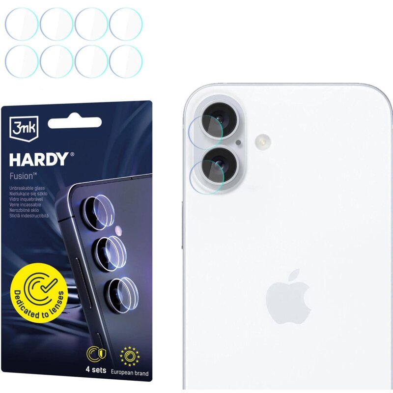 Szkło hybrydowe na obiektyw 3MK Hardy Fusion Lens Protection do Apple iPhone 17