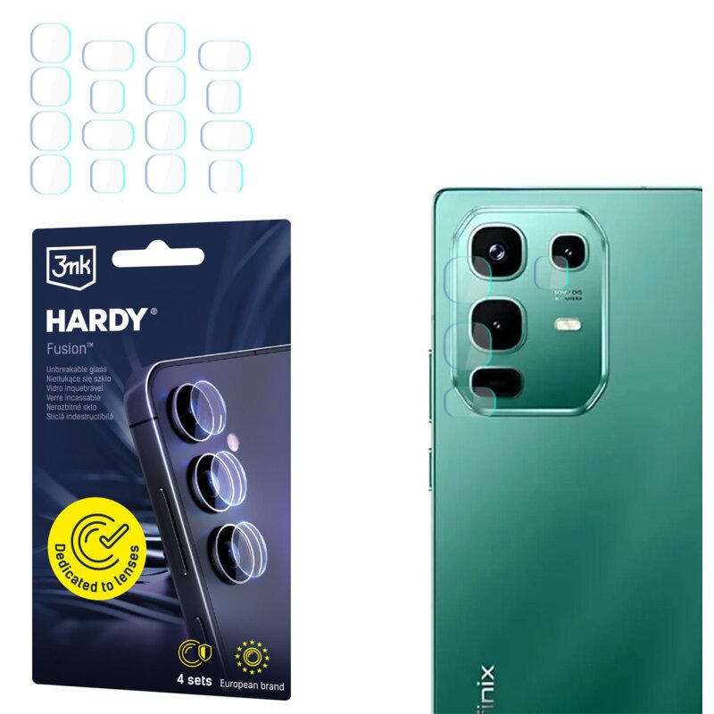 Szkło hybrydowe na obiektyw 3MK Hardy Fusion Lens Protection do Infinix Note 50/Note 50 Pro (4 szt.)