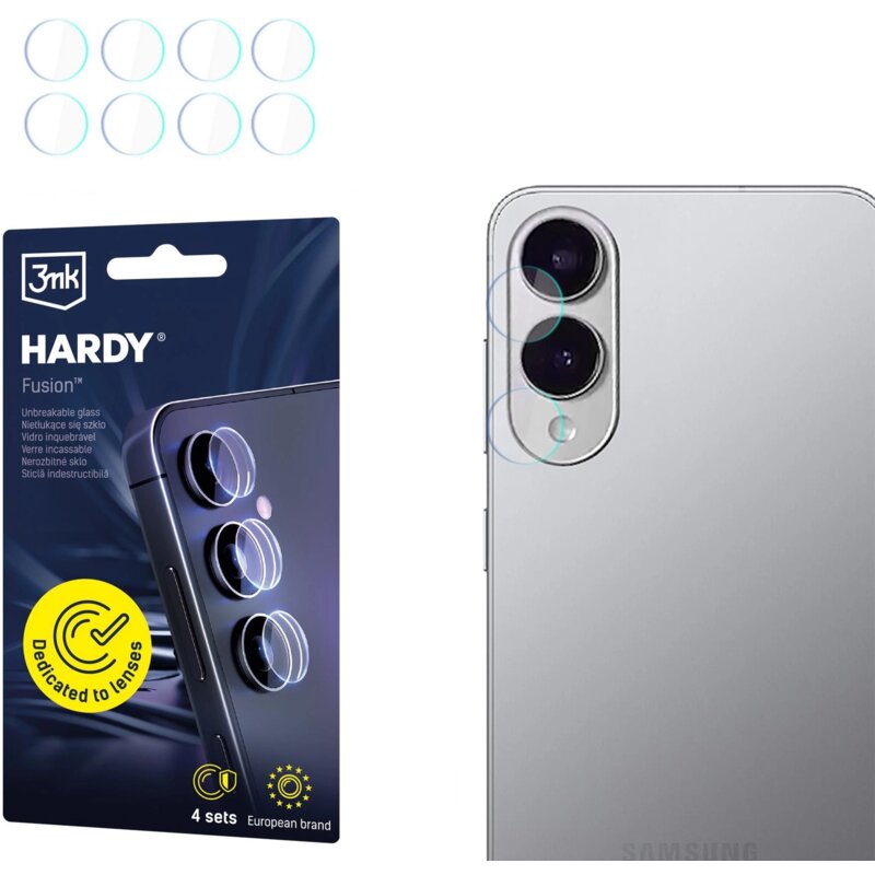 Szkło hybrydowe na obiektyw 3MK Hardy Fusion Lens Protection do Samsung Galaxy S25 Edge