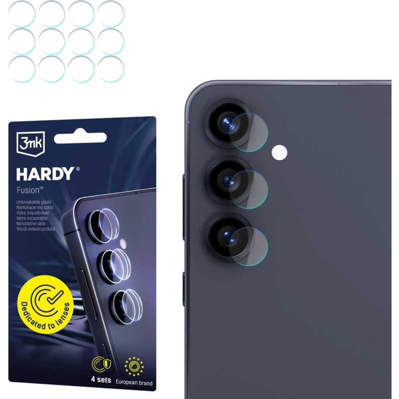 Szkło hybrydowe na obiektyw 3MK Hardy Fusion Lens Protection do Samsung Galaxy S25 FE