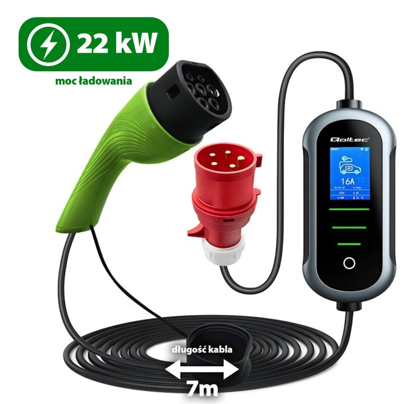 Ładowarka do samochodu elektrycznego EV2w1 Typ2 22kW 400V CEE 32A Wi-fi