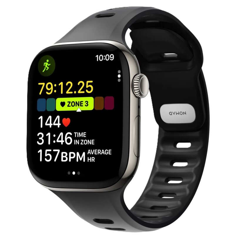 Pasek NOMAD Tempo Band do Apple Watch do koperty 42/44/45/46/49mm Czarny