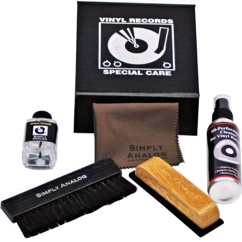 Zestaw czyszczący SIMPLY ANALOG do gramofonów, igieł, płyt Deluxe Cleaning Boxset Czarny