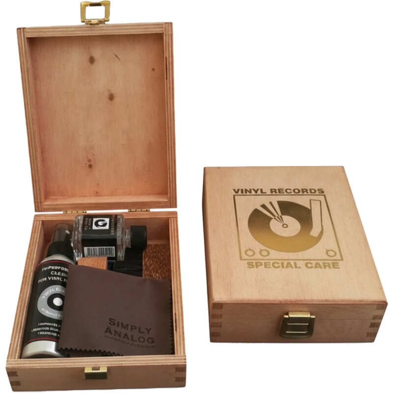 Zestaw do czyszczenia SIMPLY ANALOG Wooden Cleaning Boxset