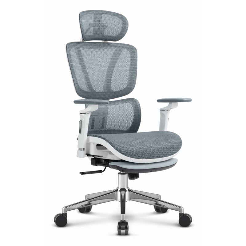 Fotel biurowy HELL'S CHAIR HC-1044 Szaro-biały