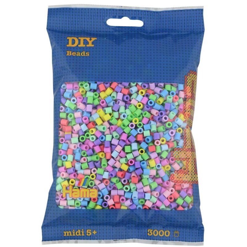 Zestaw kreatywny HAMA Midi 3000 koralików w torebce 015-201-50 Mix