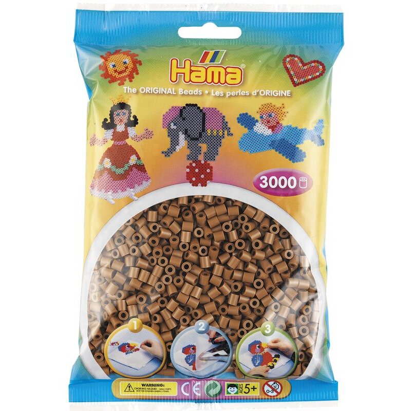 Zestaw kreatywny HAMA 3000 koralików w torebce 015-201-76 Brązowy