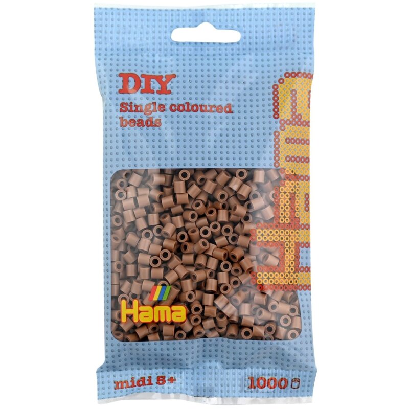 Zestaw kreatywny HAMA Midi 1000 koralików w torebce 015-207-76 Brązowo-perłowy