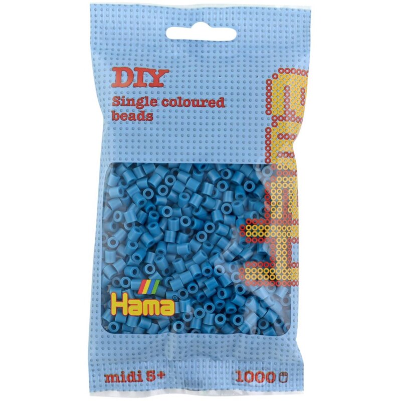 Zestaw kreatywny HAMA Midi 1000 koralików w torebce 015-207-83 Niebieski lazurowy