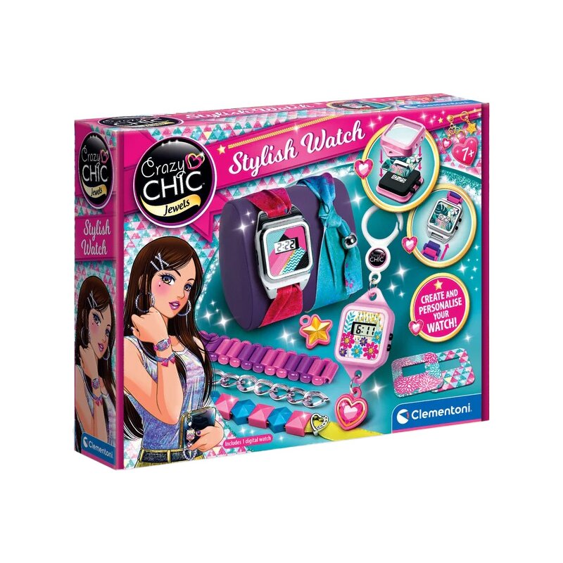 Zestaw kreatywny CLEMENTONI Crazy Chic Zegarek 18639