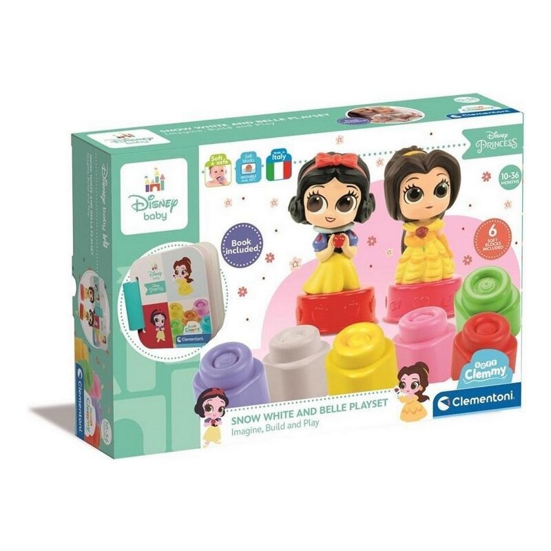 Klocki sensoryczne CLEMENTONI Disney Baby Zestaw Soft Clemmy Księżniczki C17843