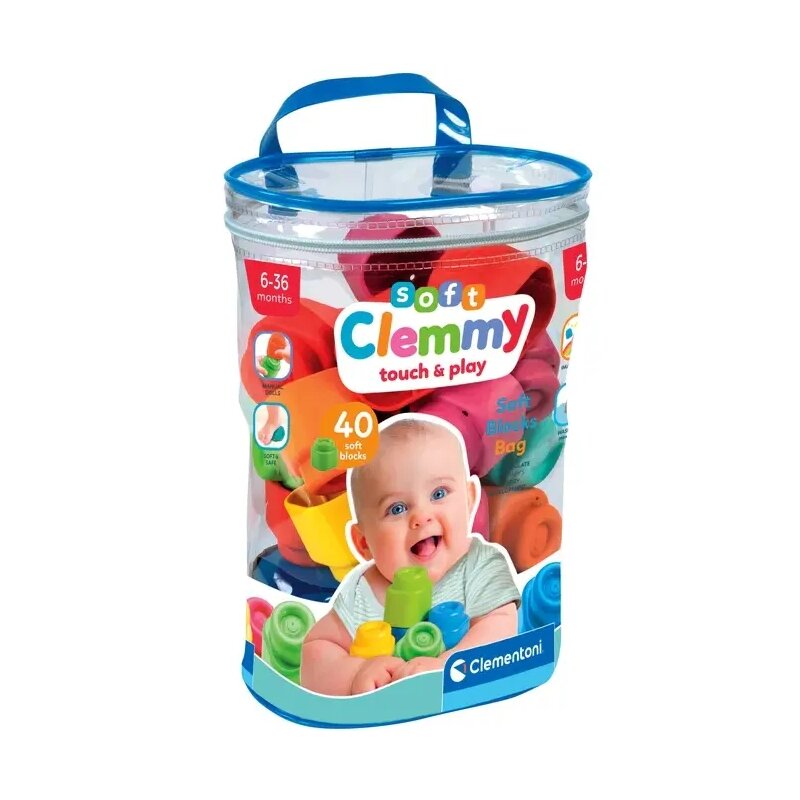 Klocki sensoryczne CLEMENTONI Soft Clemmy Woreczek 17878