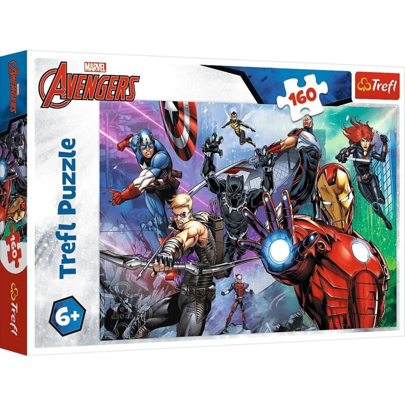 Puzzle TREFL Marvel Avengers Zawsze gotowi bohaterowie 15424 (160 elementów)