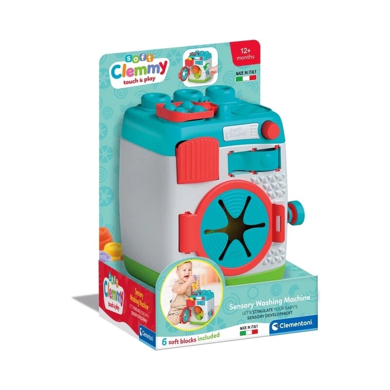 Klocki sensoryczne CLEMENTONI Soft Clemmy Pralka sensoryczna 17582