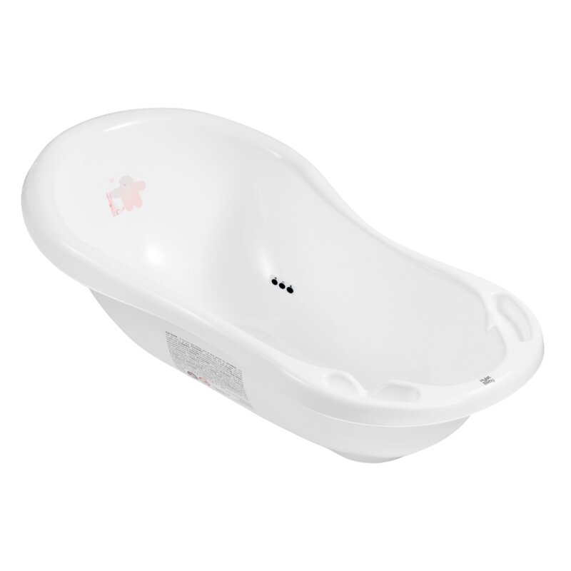 Wanienka HYLAT BABY Friends z korkiem i termometrem 84 cm Biały
