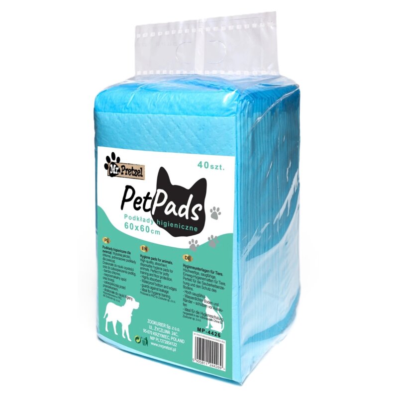 Podkłady higieniczne MR. PRETZEL MP-4426 60 x 60 cm (40 sztuk)