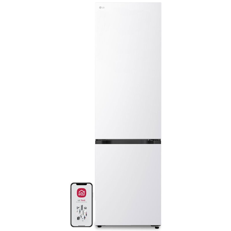 LG GBBSJ20ESW Funkcje AI Zero Clearance Pełny No Frost 203cm Zdalne sterowanie Biały