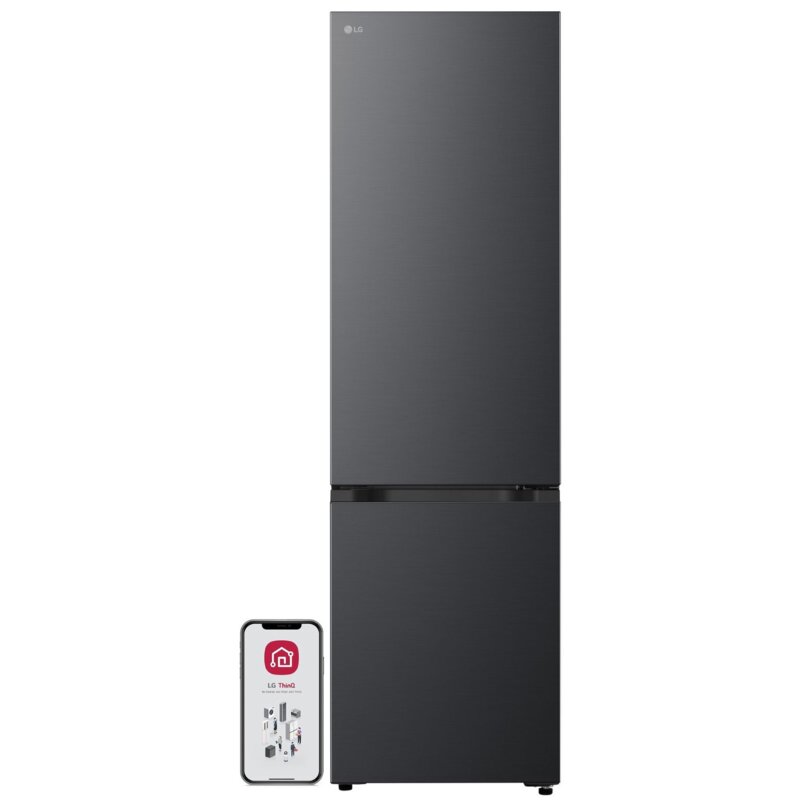 LG GBBSJ20EEP Funkcje AI Zero Clearance Pełny No Frost 203cm Zdalne sterowanie Ciemny grafit mat