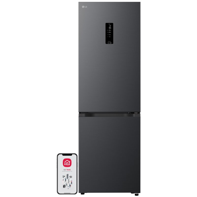 Lodówka LG F-UB7 GBBSJ11DEP No frost AI Inverter AI Fresh AI Saving Mode 186cm Czarna