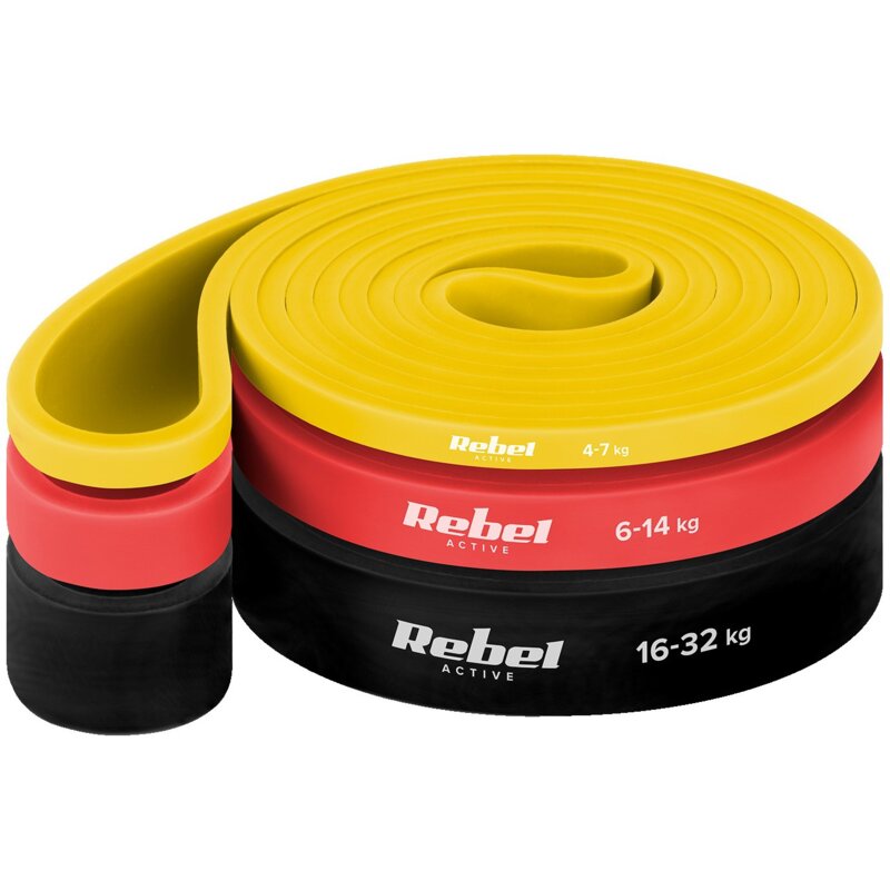 Zestaw gum do ćwiczeń REBEL ACTIVE RBA-3001-S3