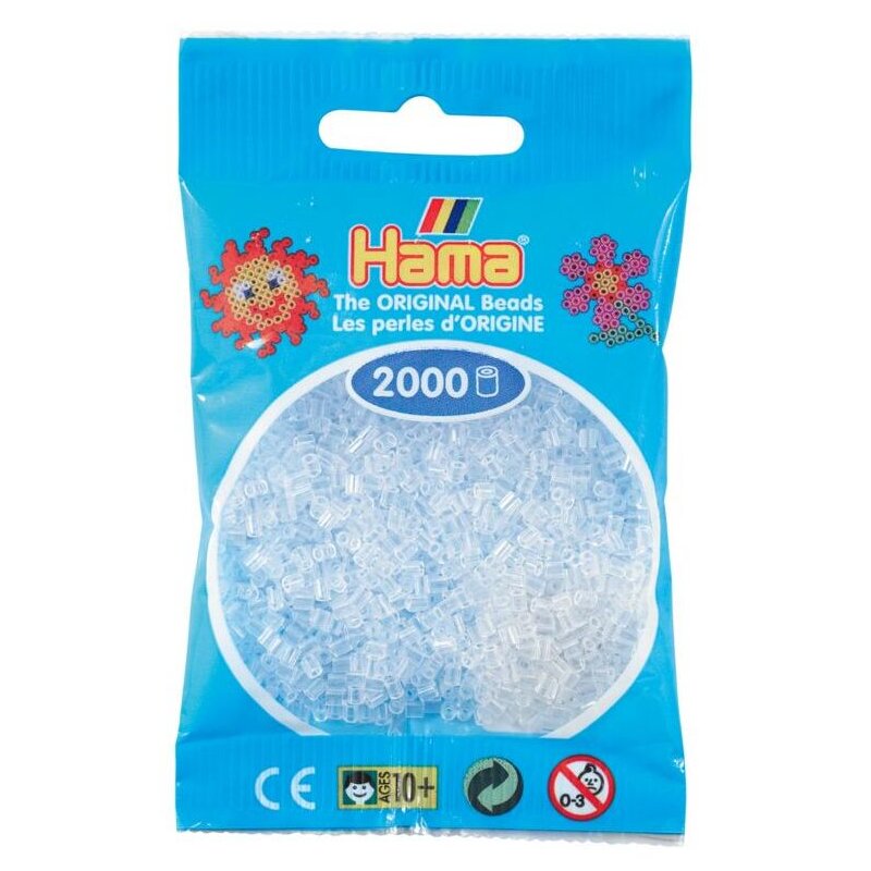 Zestaw kreatywny HAMA 2000 koralików w torebce 015-501-19 Przezroczysty