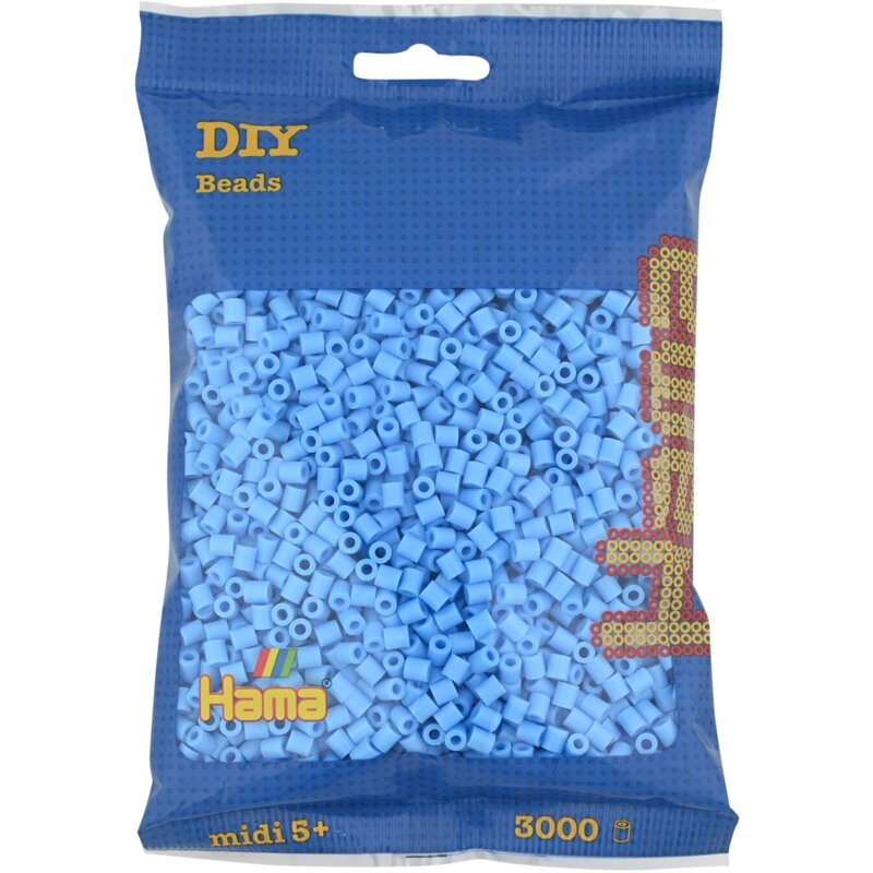 Zestaw kreatywny HAMA Midi 3000 koralików w torebce 015-201-46 Pastelowy niebieski