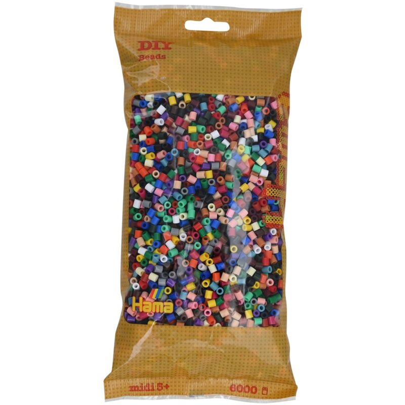 Zestaw kreatywny HAMA Midi 6000 koralików w torebce 015-205-67 Mix