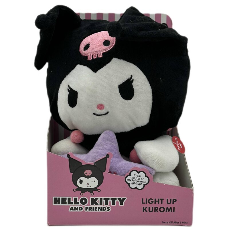 Maskotka HELLO KITTY And Rriends Light Up Plush Kuromi Czarny