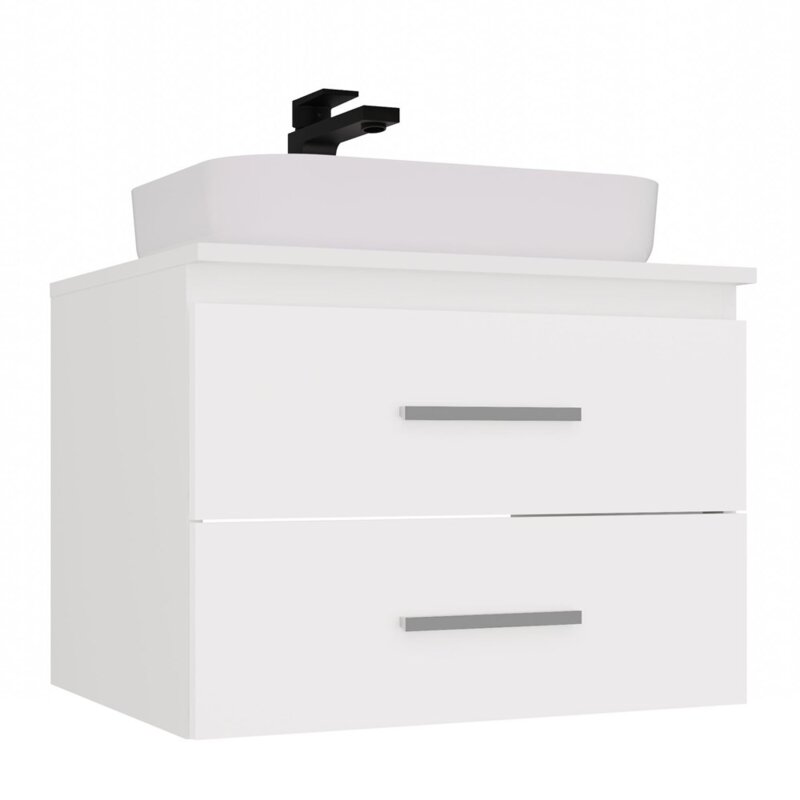Szafka Pod UmywalkÄ NEL 60 Åazienkowa BIAÅA WiszÄ ca 2 Szuflady 60x50x45 Cm