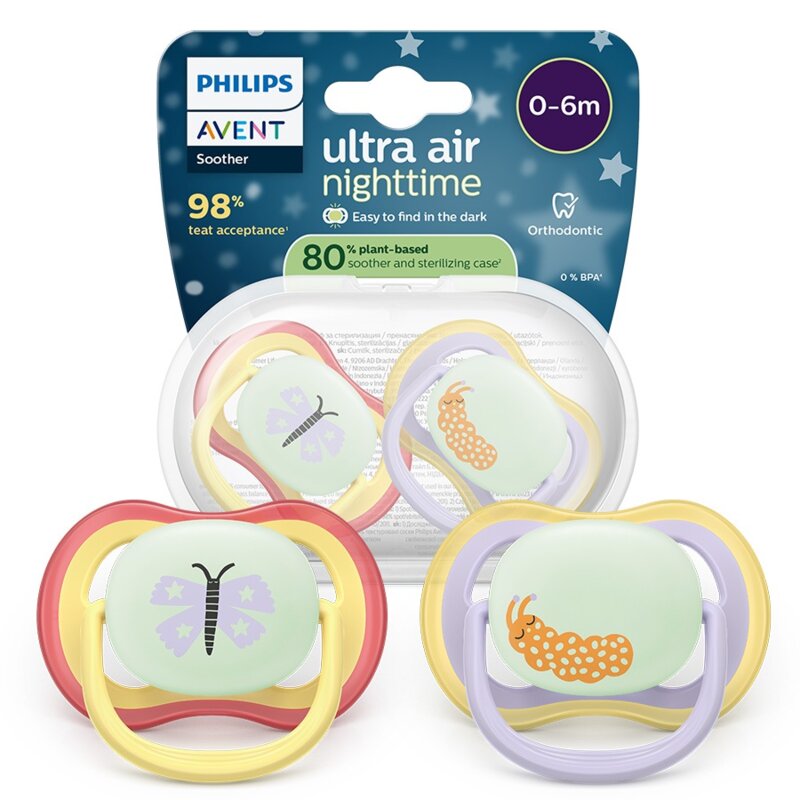 Smoczek PHILIPS AVENT Ultra Air SCF376/25 0-6m (2 sztuki)