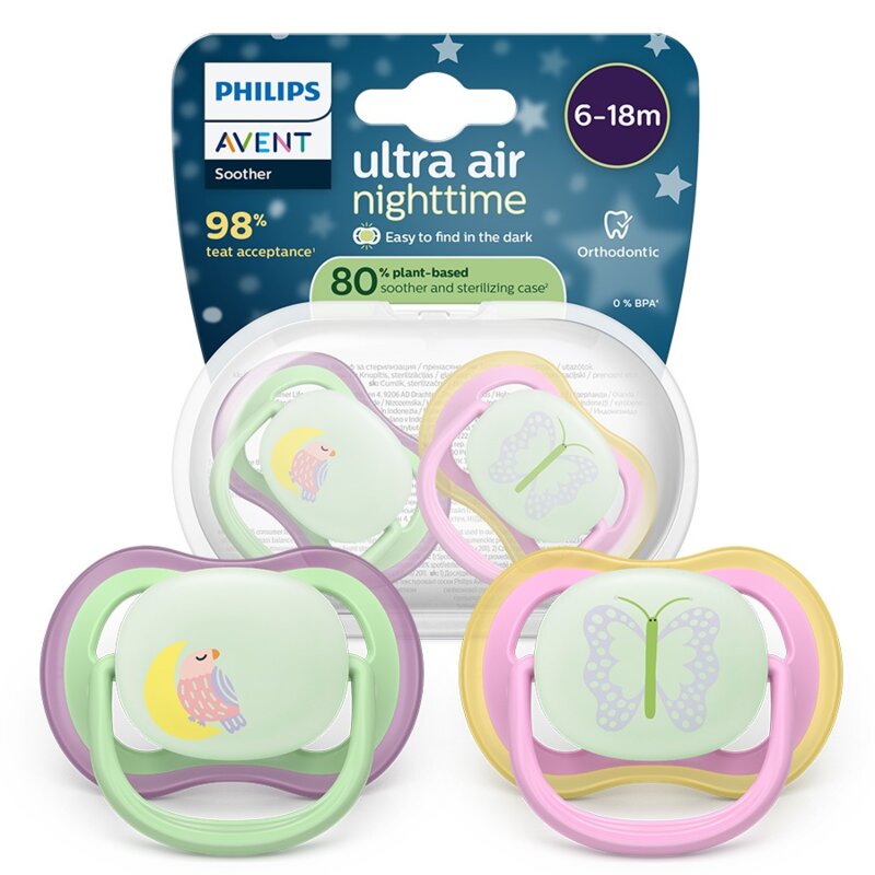 Smoczek PHILIPS AVENT Ultra Air SCF376/29 6-18m (2 sztuki)