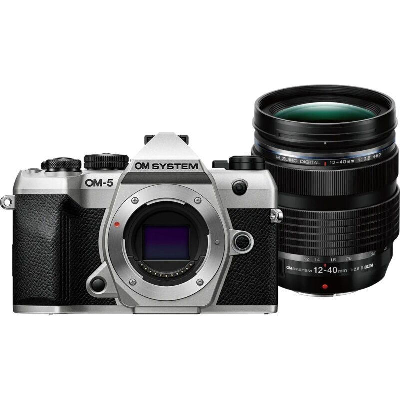 Aparat OLYMPUS OM System OM-5 Mark II + Obiektyw f/2.8 12-40 mm Pro II Srebrny