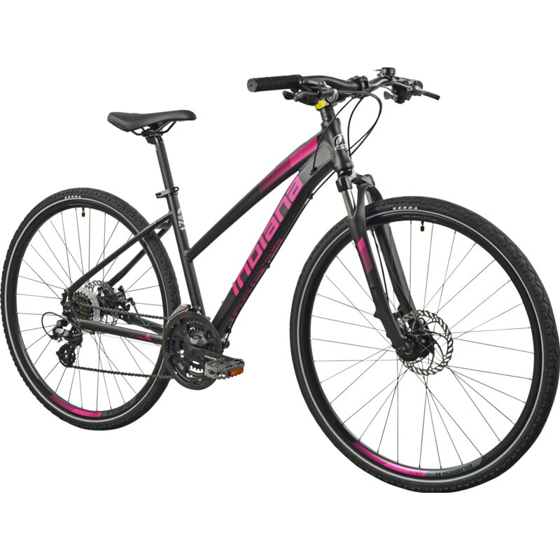 Rower crossowy INDIANA X-Cross 2.0 D17 damski Czarno-różowy