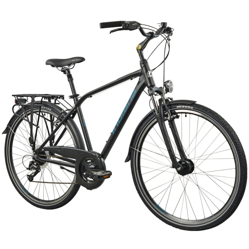Rower trekkingowy INDIANA X-Road 3.0 M19 28 cali męski Czarno-zielony