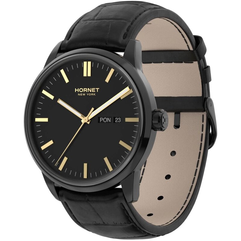 Zegarek HORNET Shreve NFC 43mm Czarno-złoty
