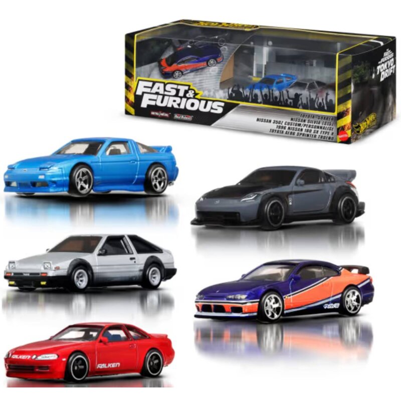 Zestaw pojazdów Hot Wheels Premium Szybcy i wściekli Tokio Drift JFL99 (5 szt.)