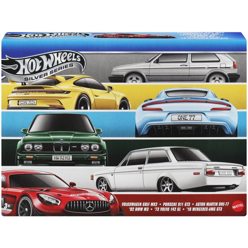 Zestaw pojazdów Hot Wheels Silver Series Euro Style JLB25 (6 szt.)
