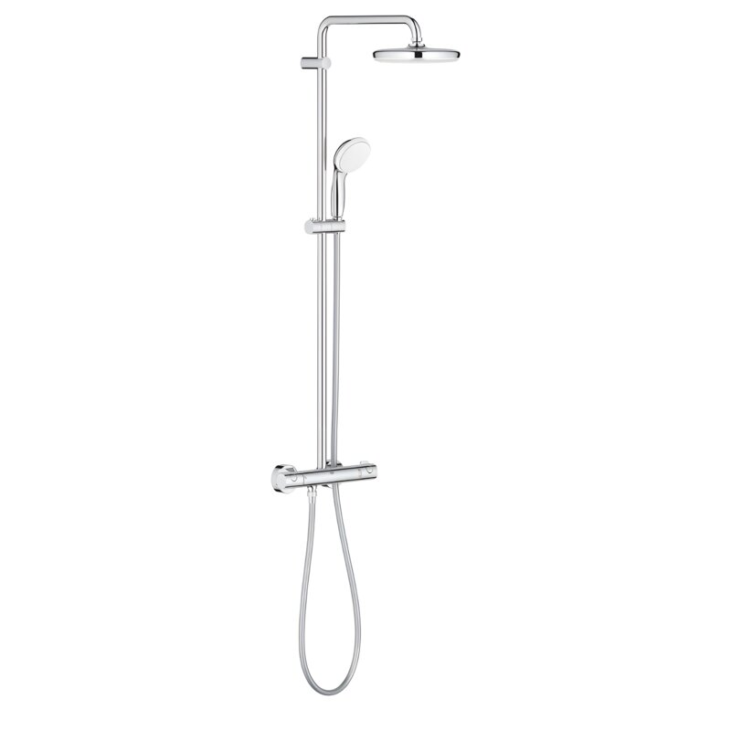 Zestaw prysznicowy natynkowy GROHE Bau System 210 26699000 z deszczownicą Chrom