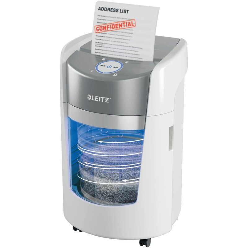 Niszczarka LEITZ IQ OptiMax Small Office 350 P5 22 L, P-5, Mikrościnki, Automatyczny Start/Stop, Funkcja cofania